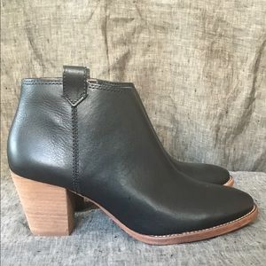 Madewell Billie Black Booties Size 7, TTS